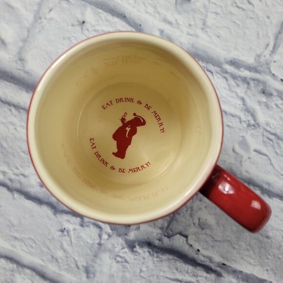 Eat, Drink & Be Merry Santa Silhouette Red Mug - Picture 5 of 12